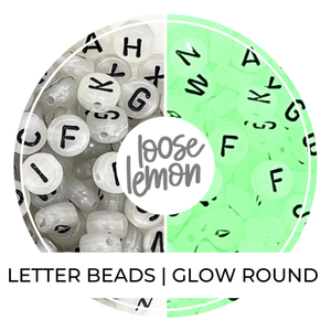 Letter Beads | Glow Round x 50