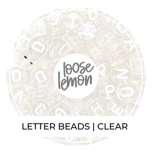 Letter Beads | Clear