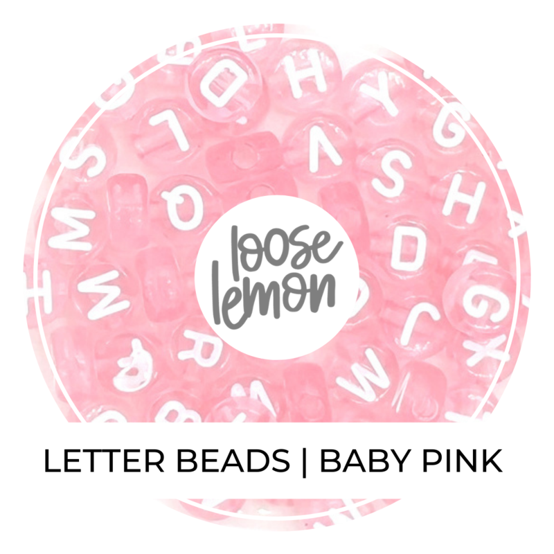 Letter Beads | Baby Pink