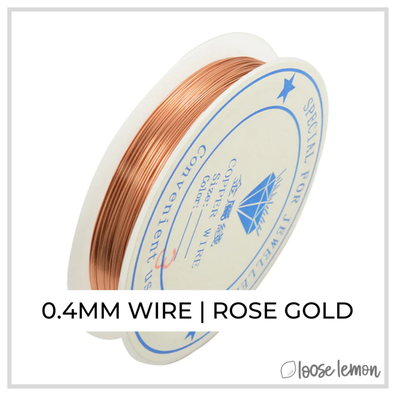Craft Wire | Rose Gold | 11M X 0.4Mm