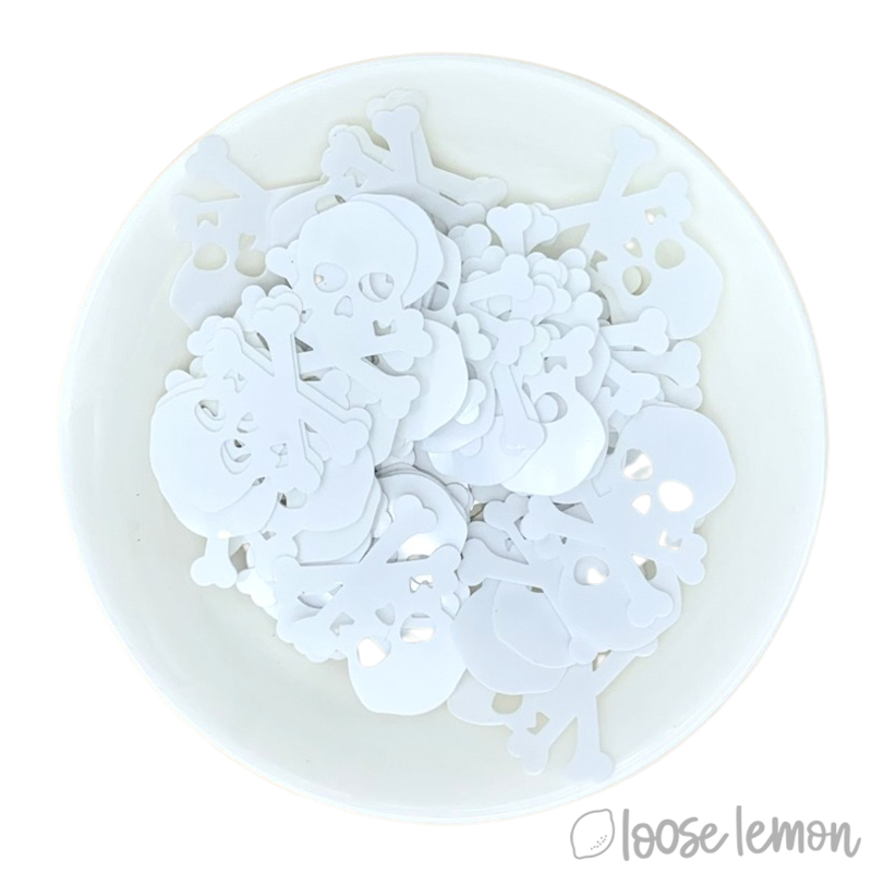Sequins | White Skulls