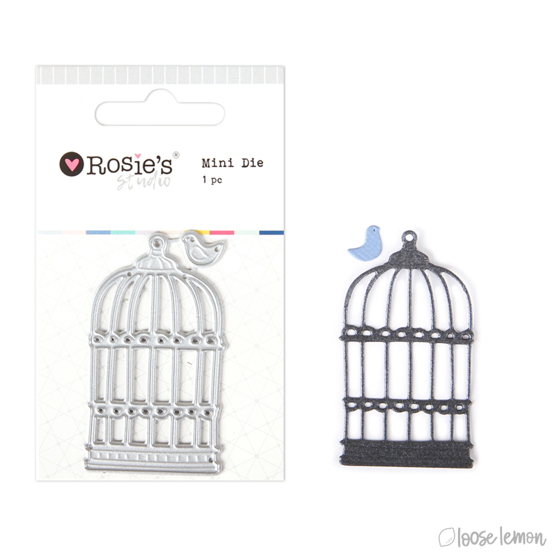 Rosie'S Studio Mini Die | Birdcage With Bird