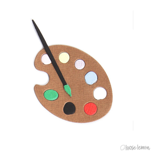 Rosie'S Studio Mini Die | Paint Palette & Brush