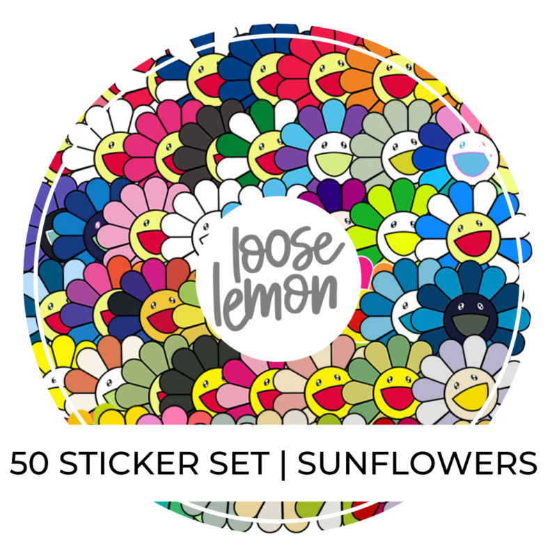 50 Sticker Set | Sunflowers