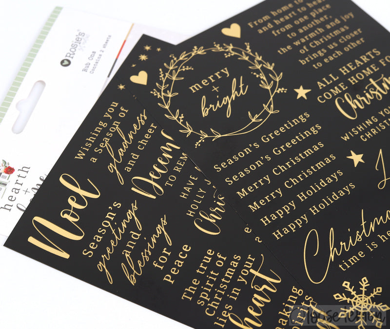 Hearth + Home |  Foil Rub Ons (2 Sheets)