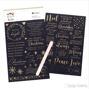 Hearth + Home |  Foil Rub Ons (2 Sheets)