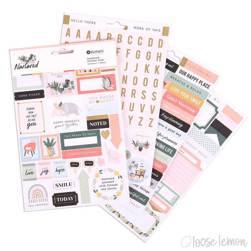 Nurtured |  Cardstock Sticker Pack (4 Sheets)