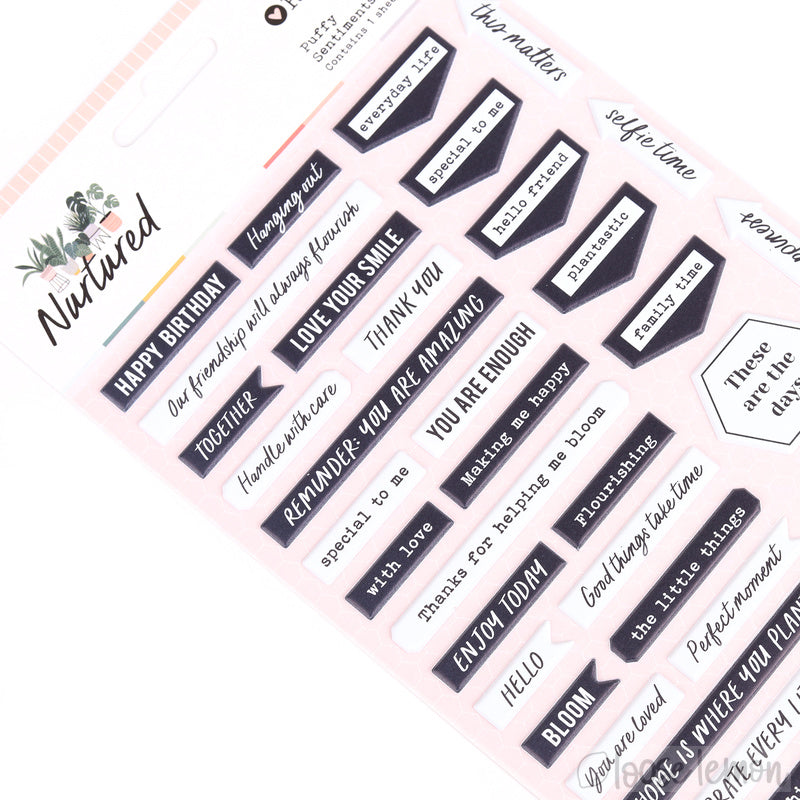 Nurtured |  Puffy Sentiment Phrases