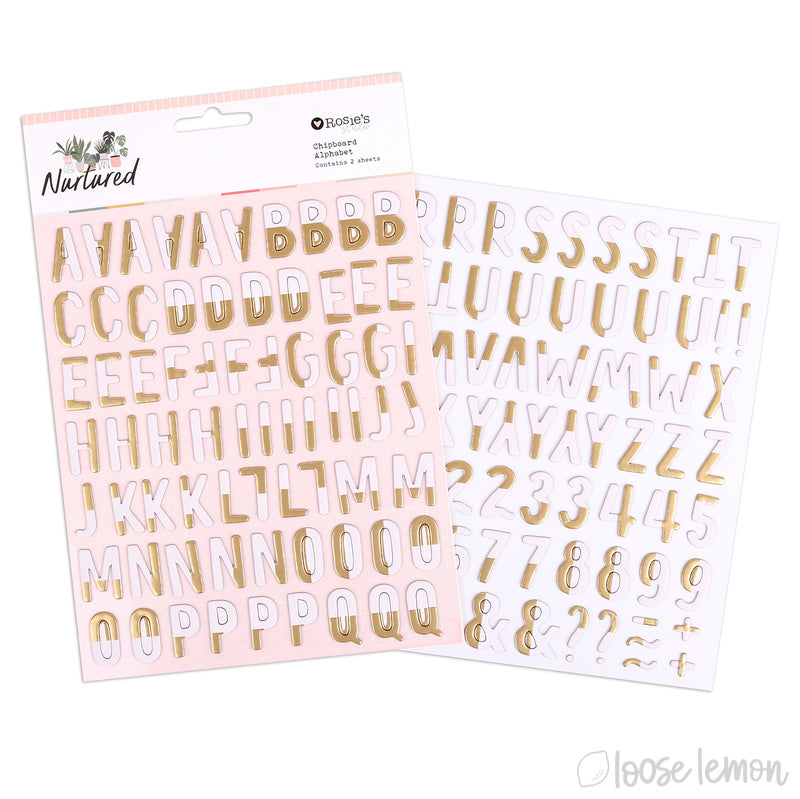 Nurtured |  Chipboard Alphabet