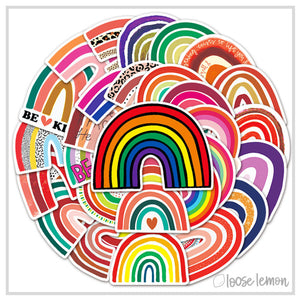 50 Sticker Set | Rainbows 1