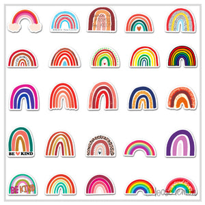 50 Sticker Set | Rainbows 1