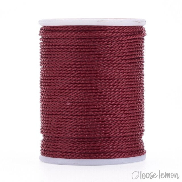Waxed Cord | 10M Roll | Burgandy
