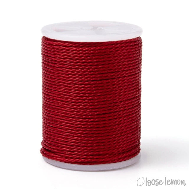 Waxed Cord | 10M Roll | Crimson