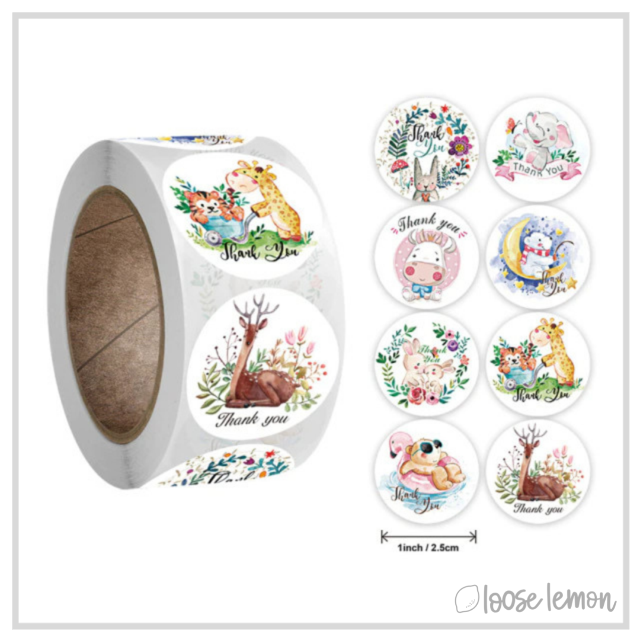 100 Thank You Fairytale 1" Stickers/Seals