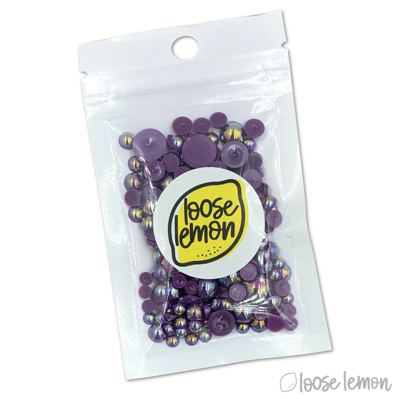 Mirror Pearls | Grape (Mixed Sizes)