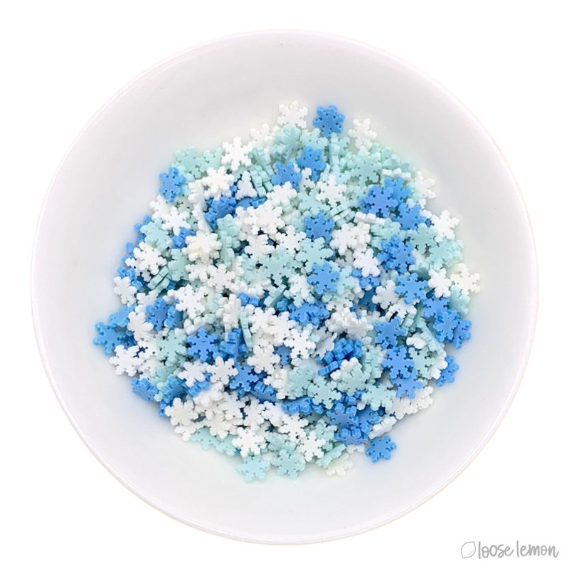 Clay Sprinkles | Blue Snowflakes