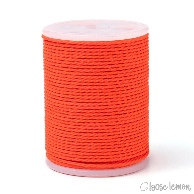 Waxed Cord | 10M Roll | Neon Orange