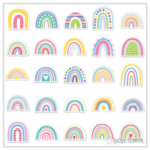 50 Sticker Set | Rainbows 2