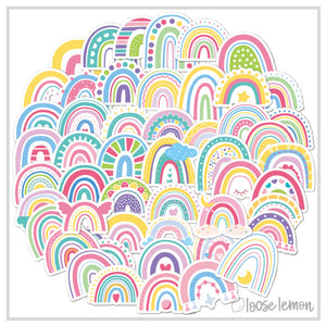 50 Sticker Set | Rainbows 2