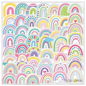 50 Sticker Set | Rainbows 2