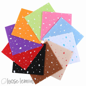 Raindrops Printed Craft Felt X 10