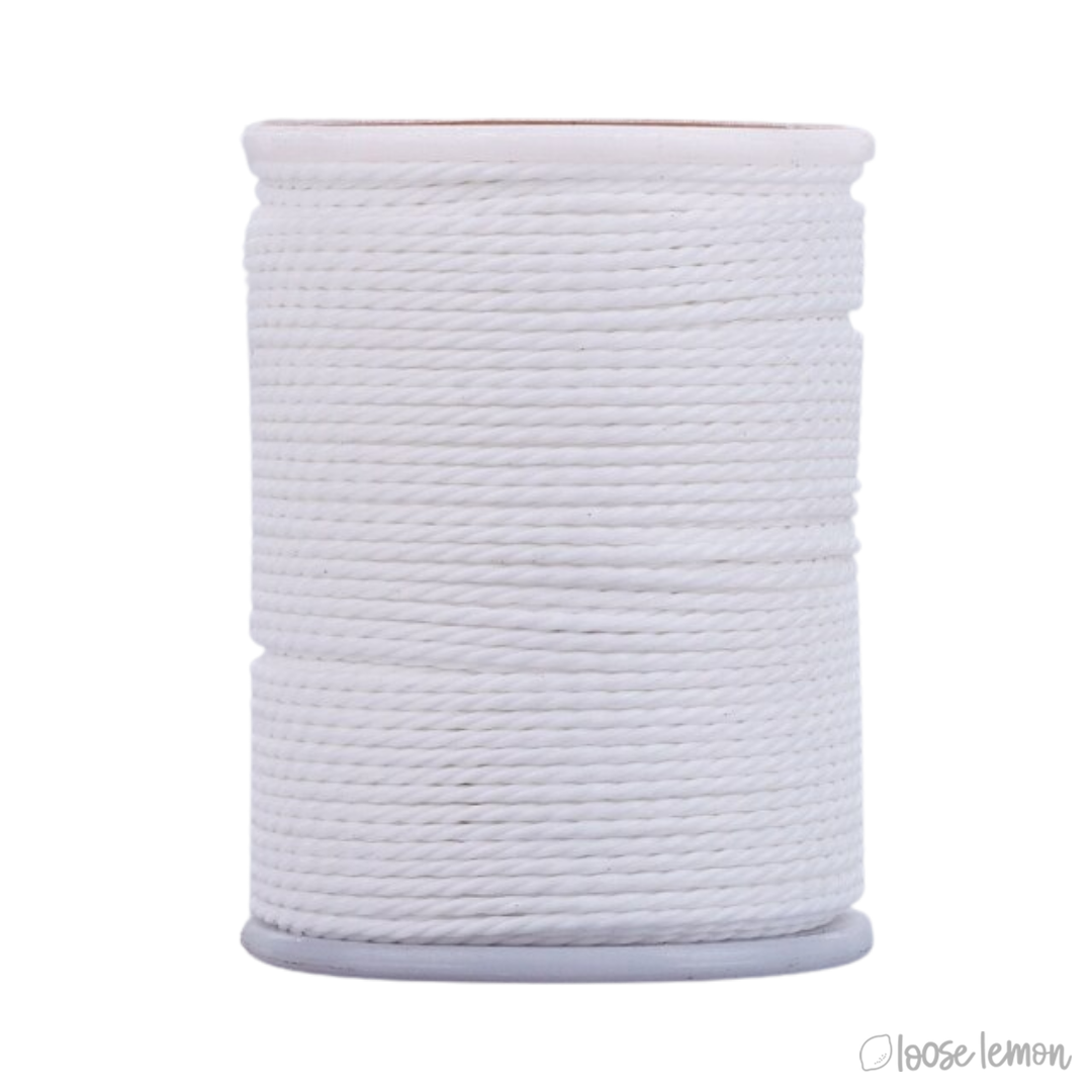 Waxed Cord | 10M Roll | Snow