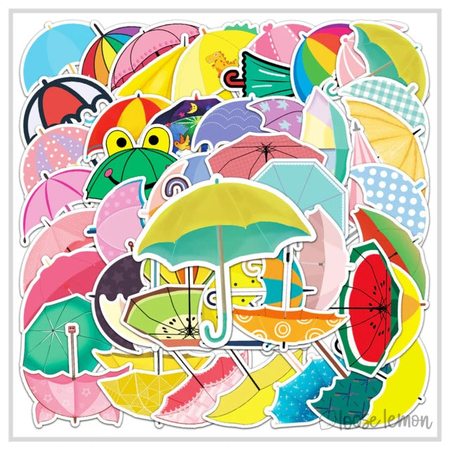 50 Sticker Set | Umbrellas